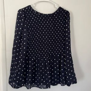 Scoop Georgette Smocked Top